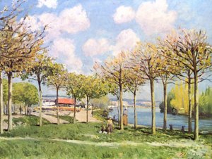 El Sena en Bougival de Alfred Sisley